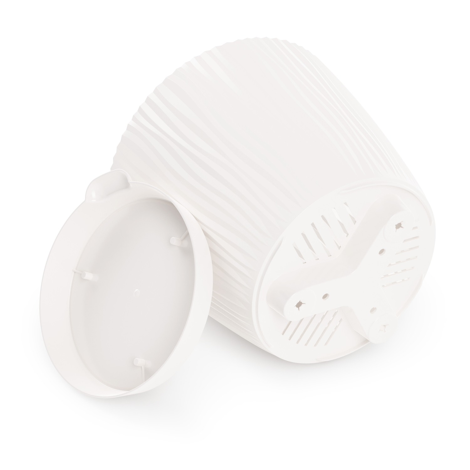 Кашпо пластм. "Флис" 3,0л d верха 185мм h170мм с поддоном, прикорн.полив Белый М8443 *1/14