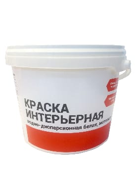 Краска акриловая 10 кг для стен и потолков Первая Цена, белая база А, матовая