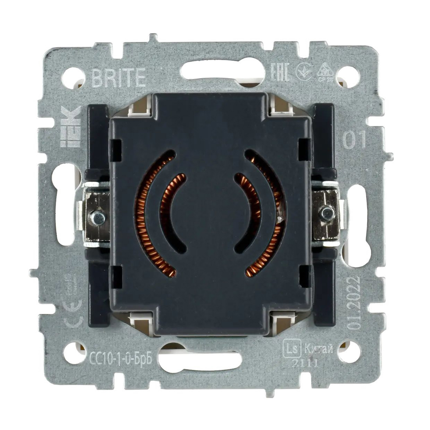 Светорегулятор "BRITE" белый 600Вт поворотно-нажимной IEK BR-D20-0600-K01  *1/8/80