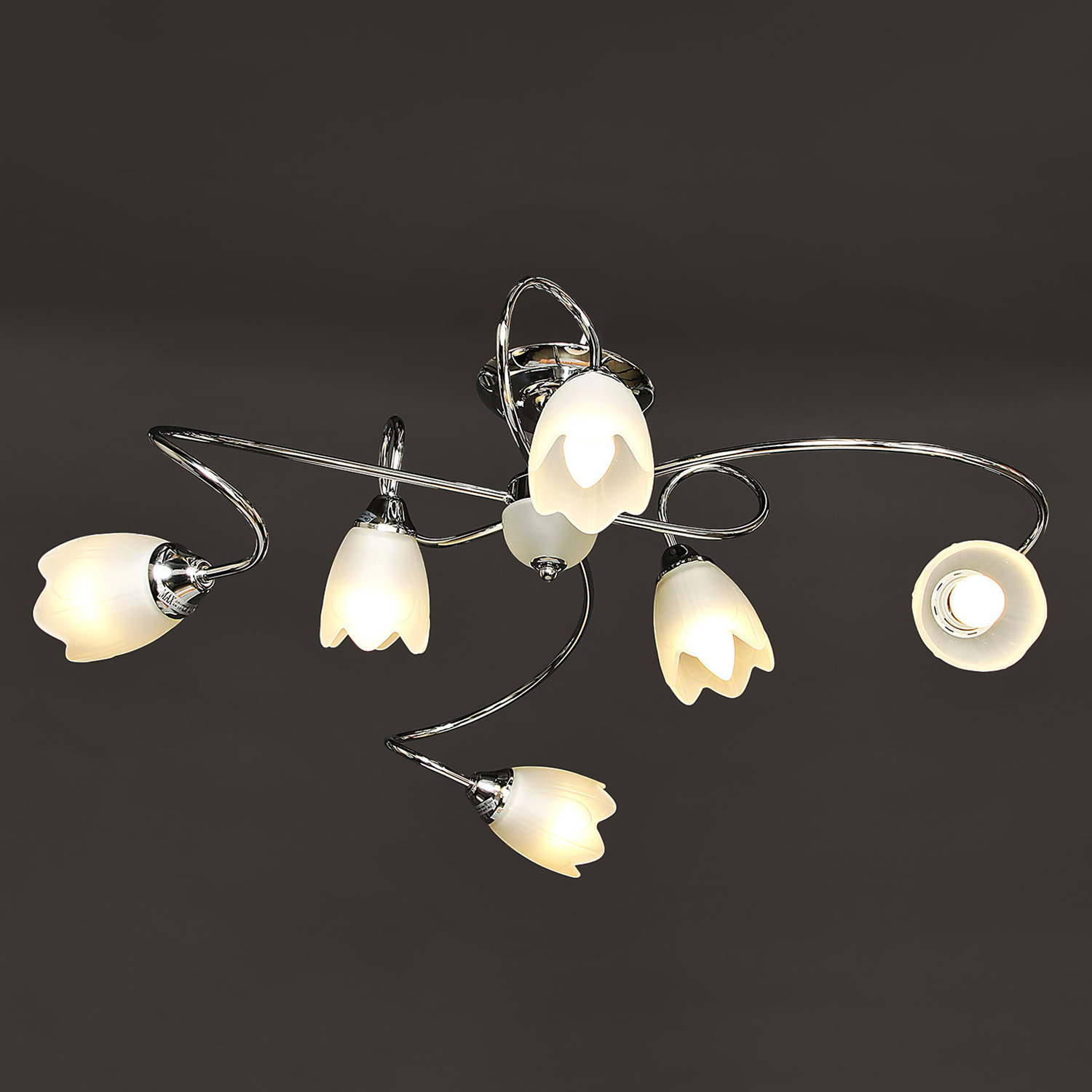 Люстра 004/3+3CR WT Е27 6*40W S=13м2 *1