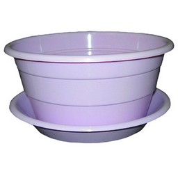 Кашпо пластм. "Фиалка" 1,0л d верха 160мм h70мм с поддоном Коричневое (Ирбит) *1/60