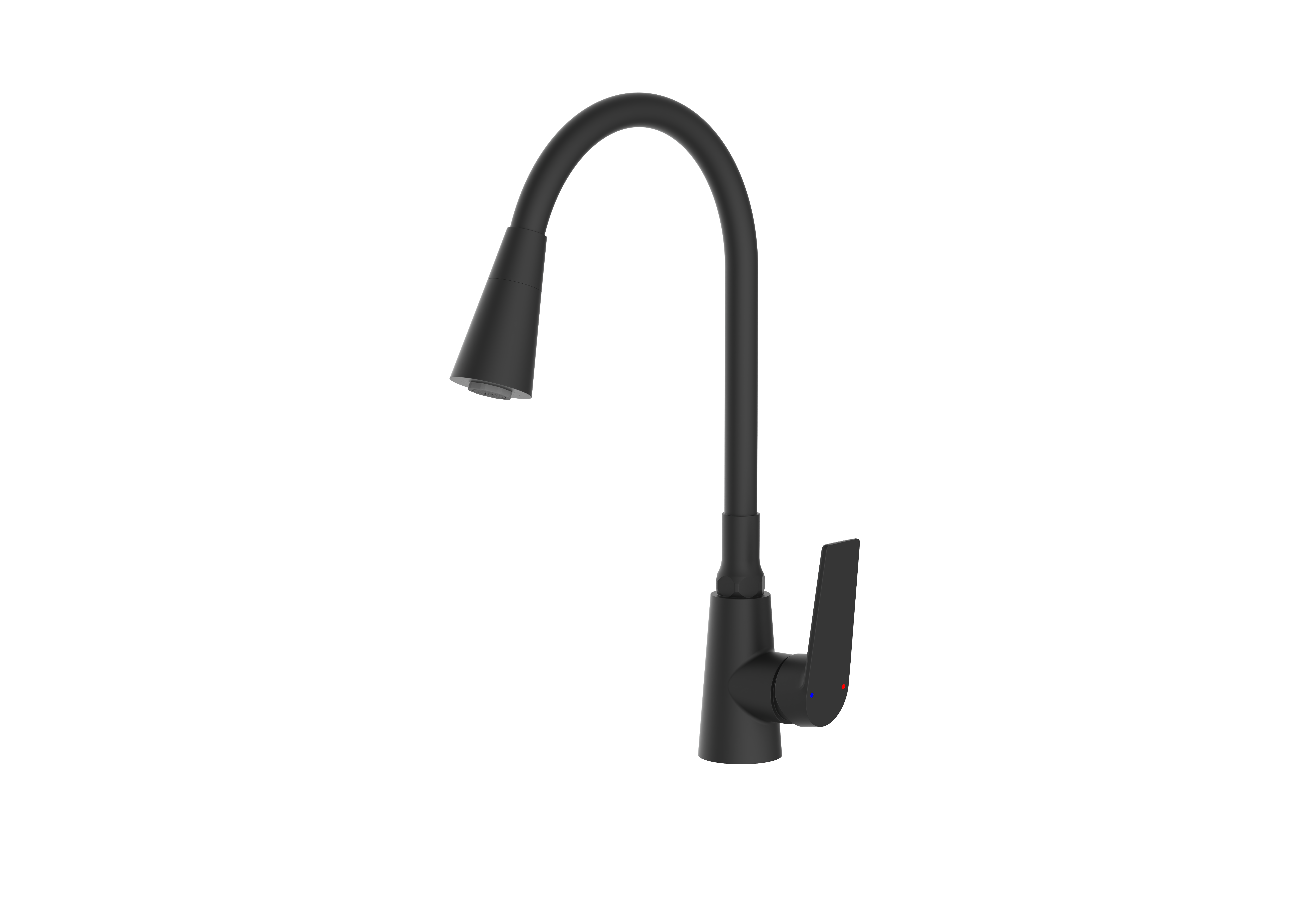 Смеситель для кухни Potato P41167-6 высокий гибкий излив, черный *1/10 Смеситель для кухни Potato P41167-6 высокий гибкий излив, черный *1/10