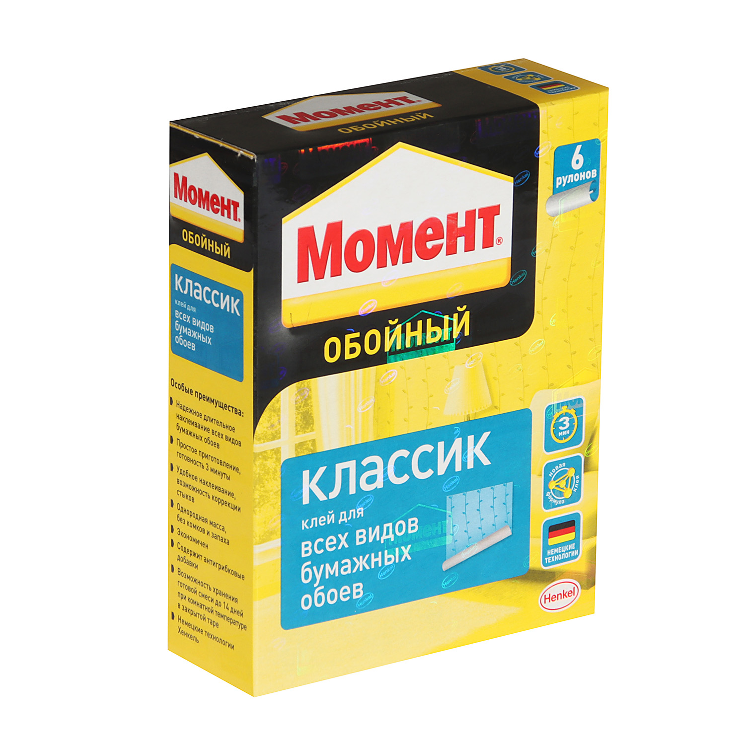 Клей для бумажных обоев Момент Классик, 40 м², 200 г