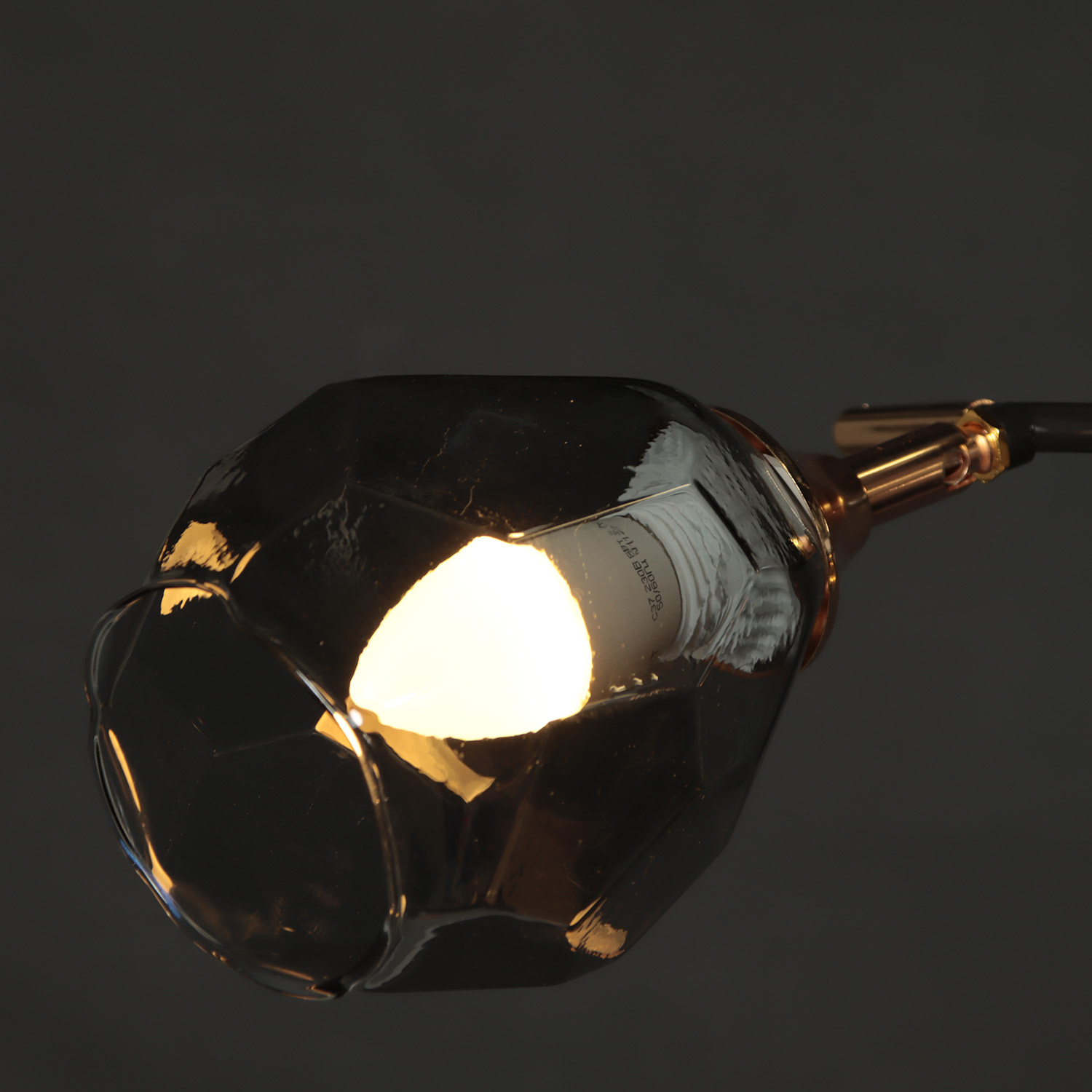 Люстра N4202/2 COFFEE+FGD 2*40W  E27 (L=600; w-600; h-230)  VERNER LIGHTING *1