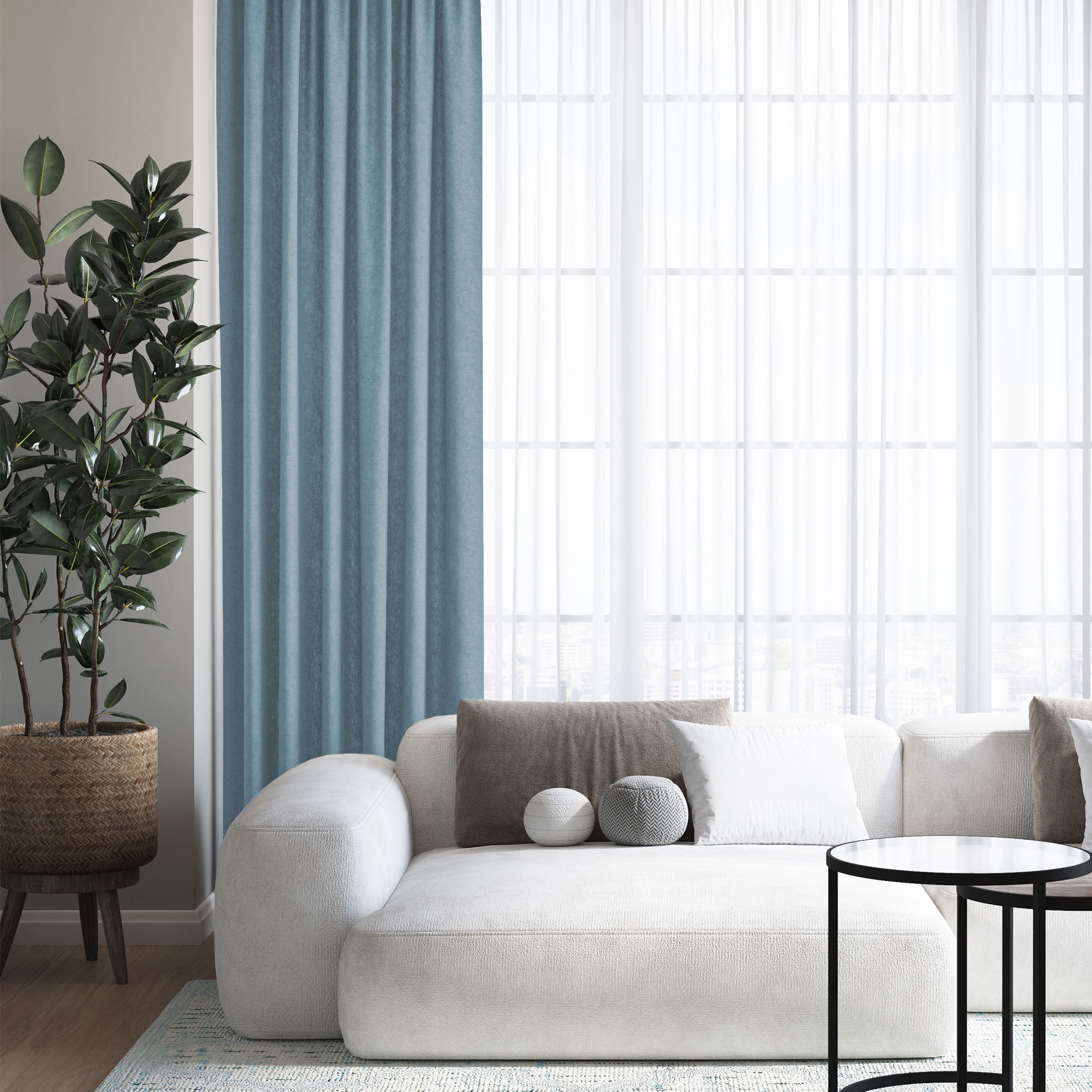 Штора блэкаут бархат 150*270см светлый маренго Волшебная ночь *1/4