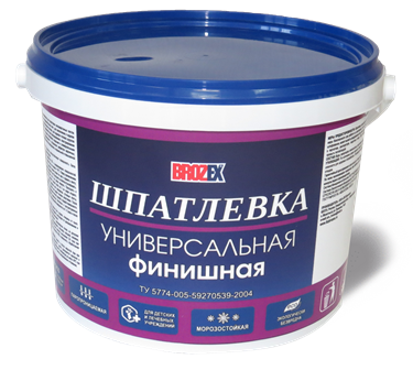Шпатлевка финишная 5 кг BROZEX, универсальная