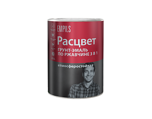 Грунт-эмаль 1.9 кг по ржавчине Расцвет, белая