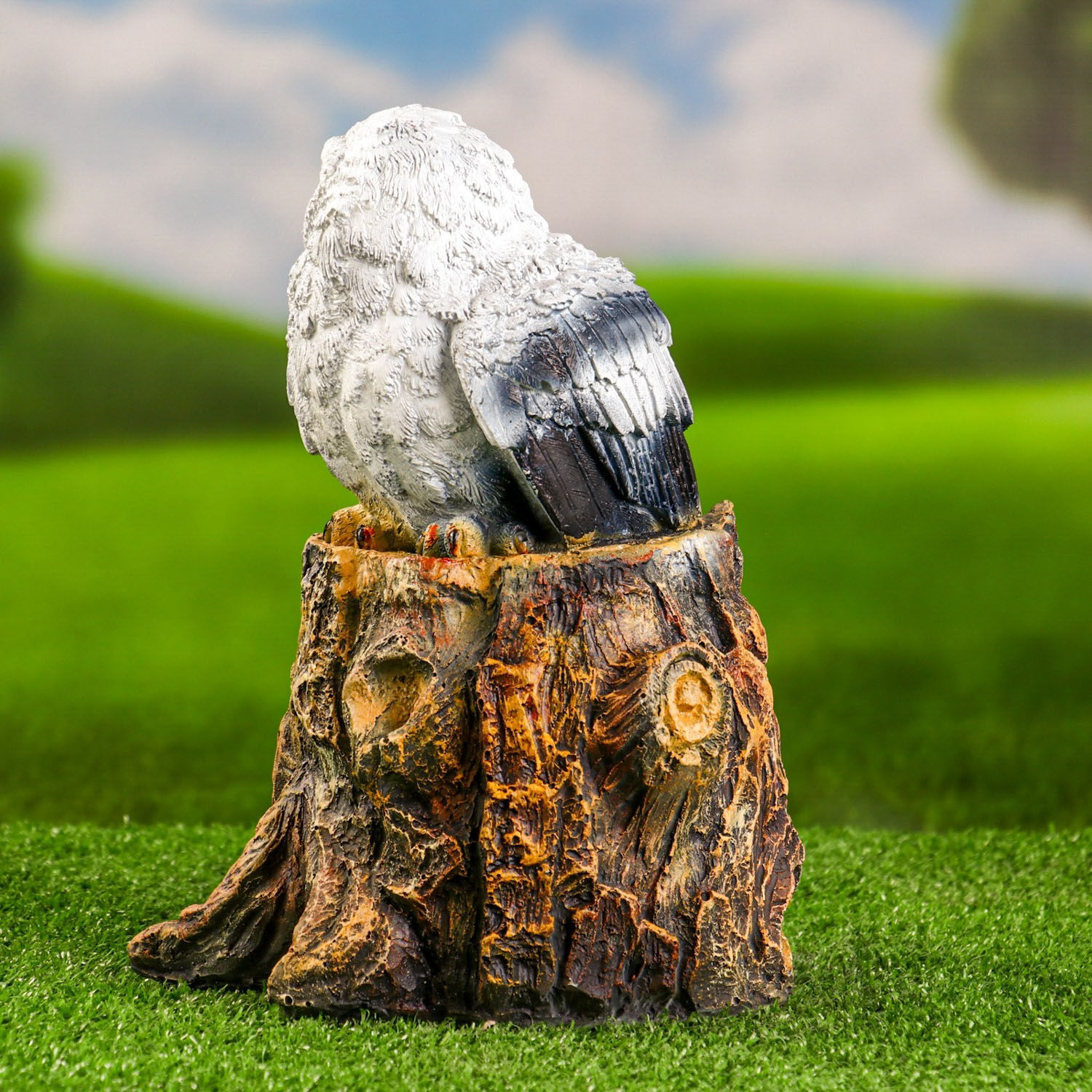 Садовая фигура "Совенок на пеньке" 25см 9487955