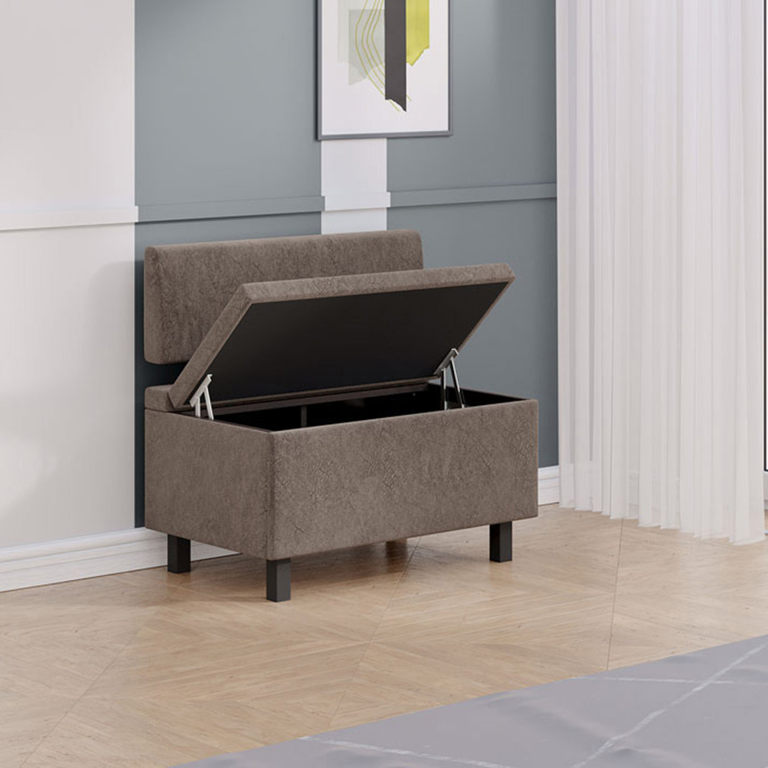 Скамья прямая Брайтон (800мм) Венге Цаво,Wellmart Latter*1