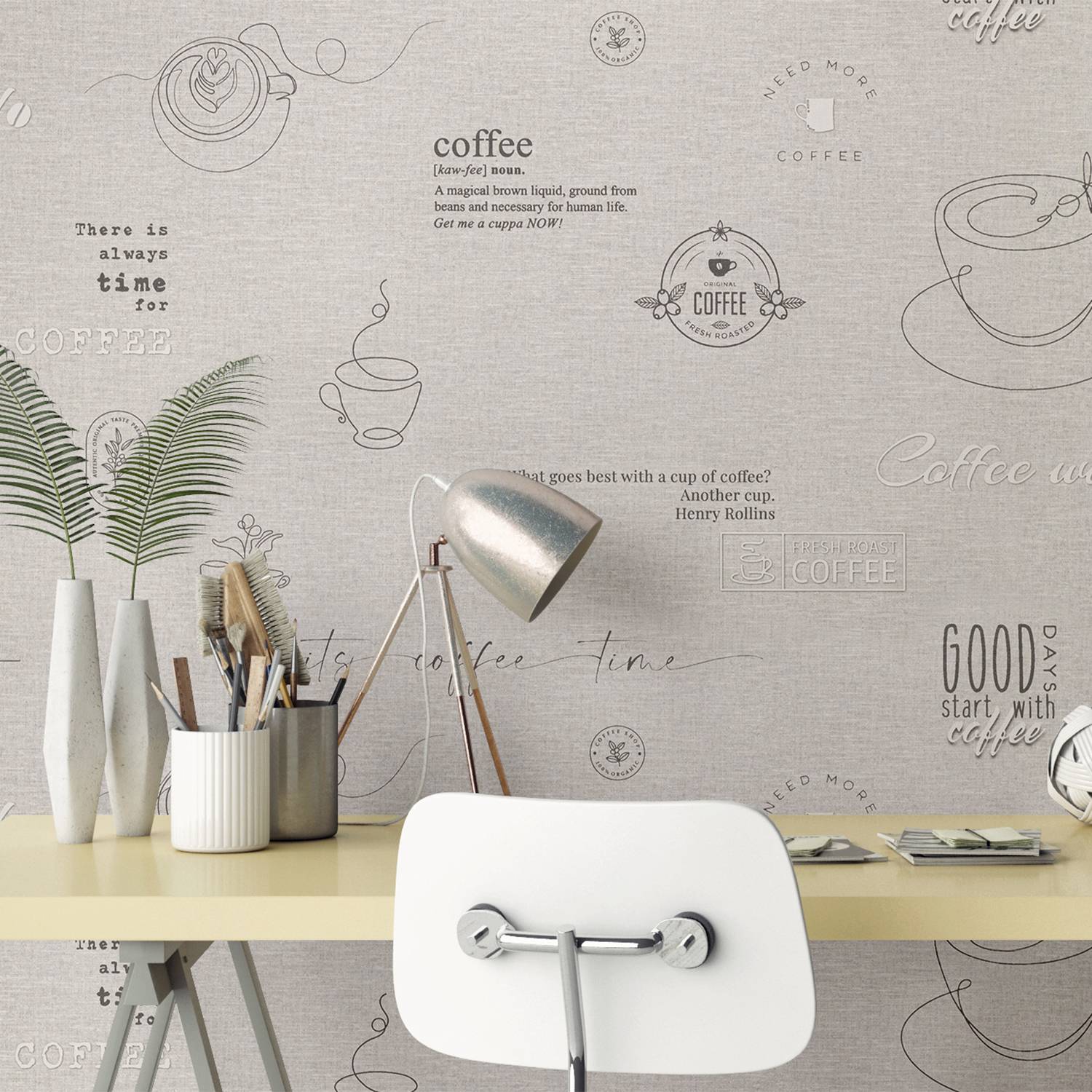 Обои  флиз Ateliero Cafe (сер.) 589698  1.06*10м *6