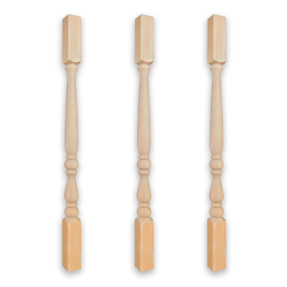 Балясина 5х5х90 см Арелан, точеная, тип 2, сосна, сорт экстра Балясина 5х5х90 см Арелан, точеная, тип 2, сосна, сорт экстра