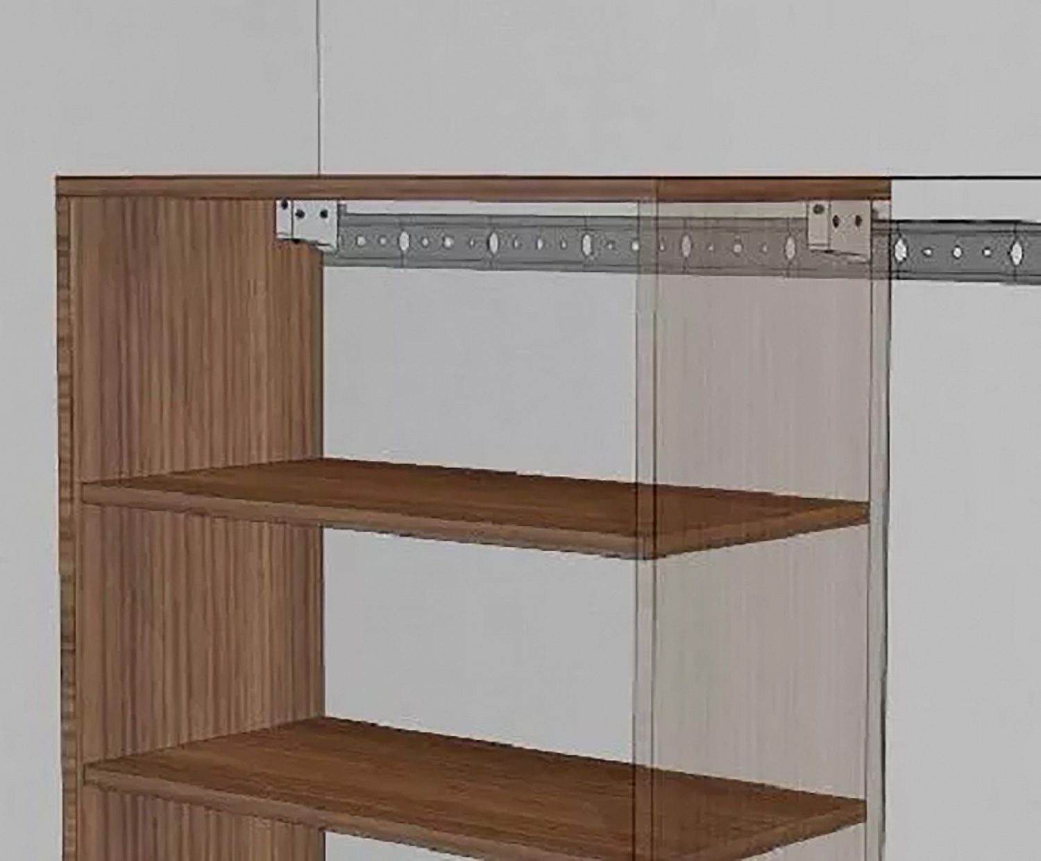 Шина для кухонных шкафов L-2м 33*1,5мм полимер Соллер *20