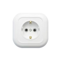 Розетка "Валентина" СП 1-мест. белая з/к РС16-635 *10/50