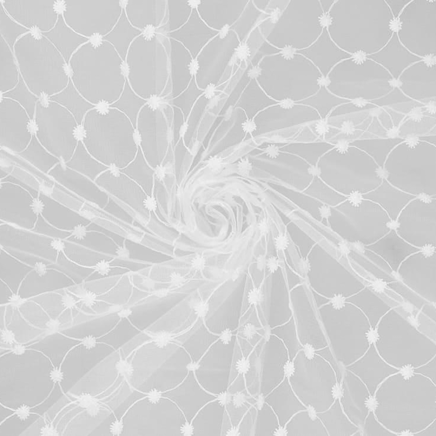 Тюль Ажур 300*260 с утяжелителем белый (Легранд) *1