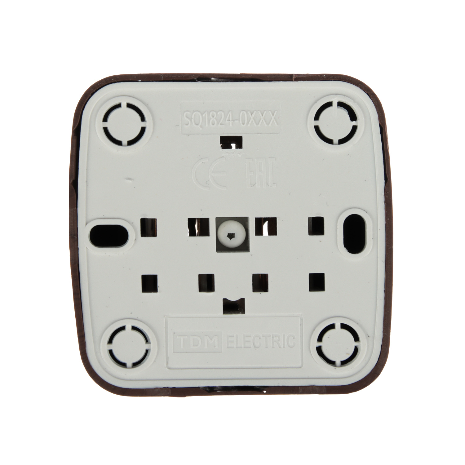 Розетка Дача ОП 1-мест. венге сз 16А Народная SQ1824-0028