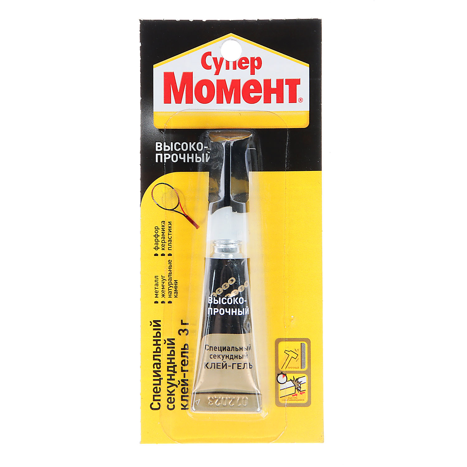 Суперклей гель Момент, высокопрочный, 3 г Суперклей гель Момент, высокопрочный, 3 г