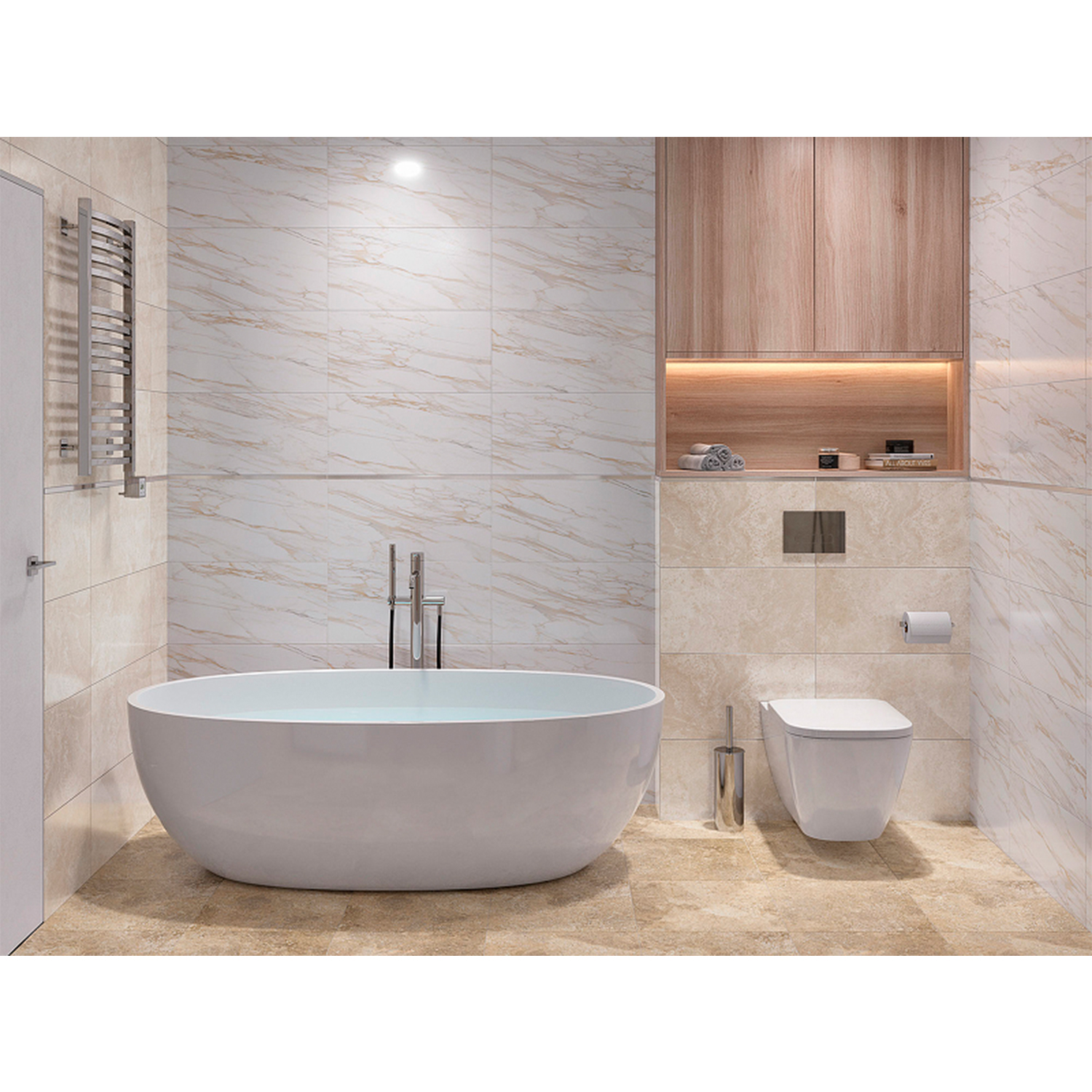 Плитка настенная Surprise белая 300*600*9 GT193VG Global tile *1,62кв.м/58,32