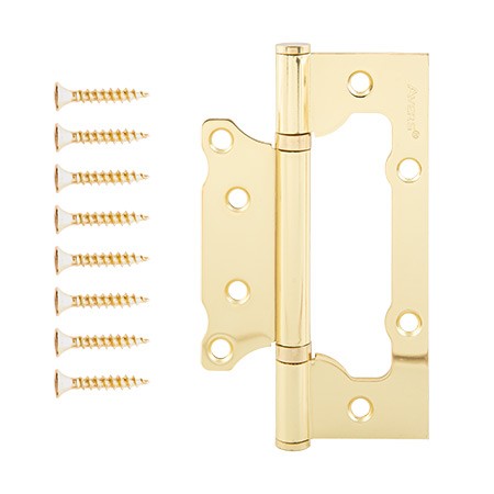 Петля без врезки 125*75*2,5мм ЗОЛОТО G (комплект 2шт.) AVERS *1/6/48 Петля без врезки 125*75*2,5мм ЗОЛОТО G (комплект 2шт.) AVERS *1/6/48