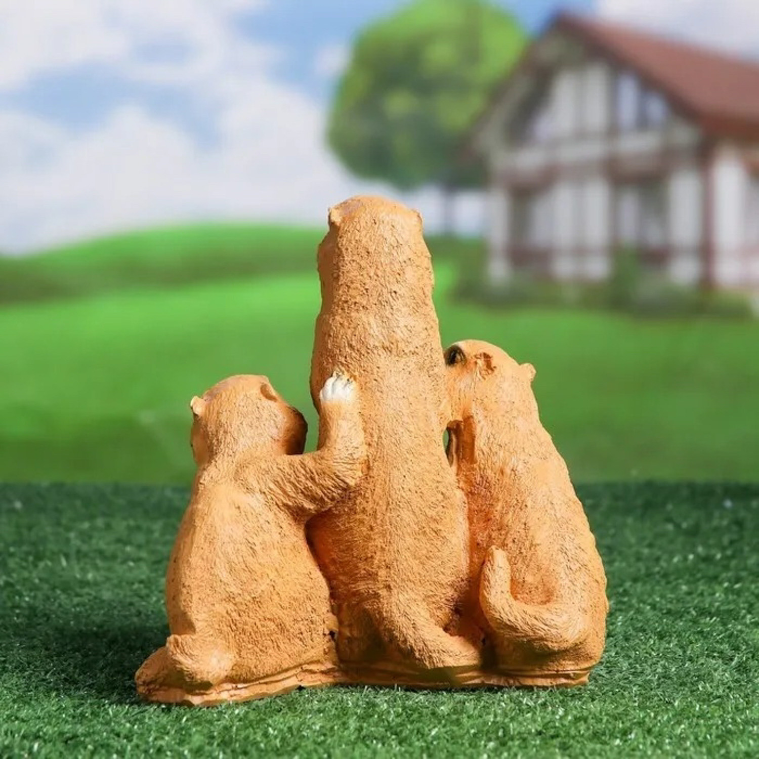 Садовая фигура "Суслики с табличкой" 22см   4074866 Садовая фигура "Суслики с табличкой" 22см   4074866