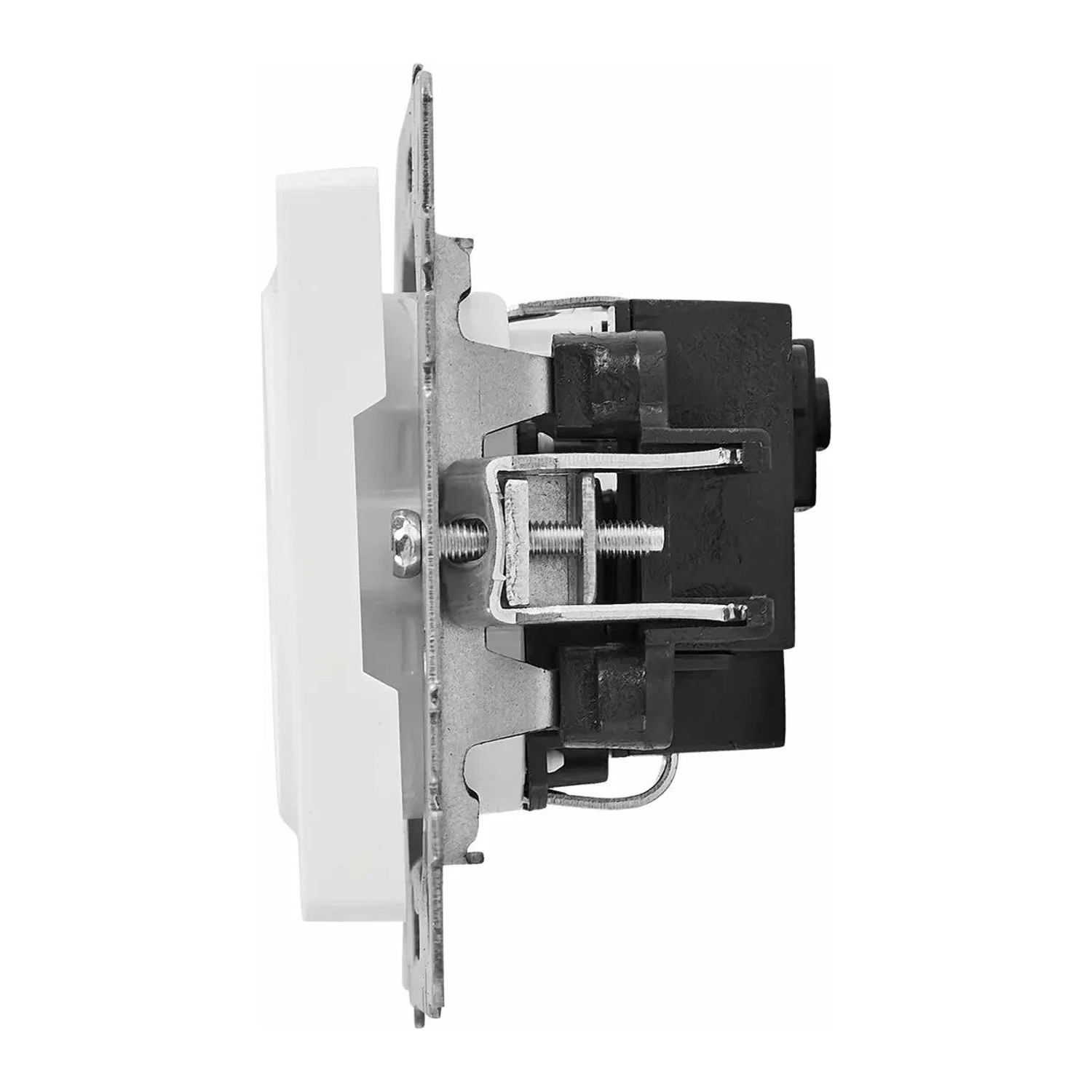 Механизм розетки "BRITE" 1-мест. белая с заземлением 16 А IEK BR-R11-16-K01-F *10/100