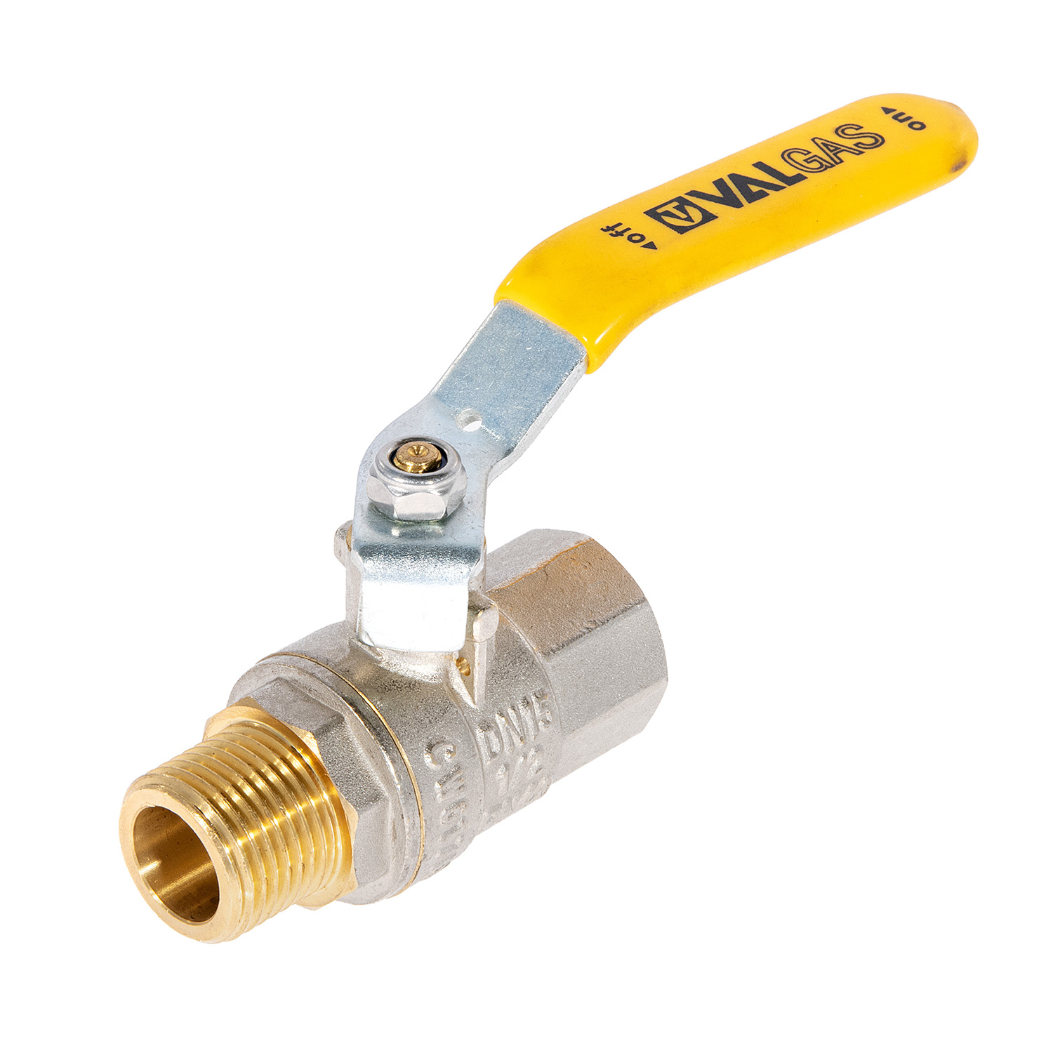 Кран шаровый 1/2" (Ø15) ГАЗОВЫЙ М/П ручка VALTEC VALGAS 272 *1/16