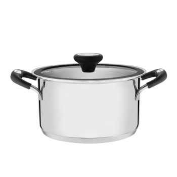 Кастрюля нерж. "TRAMONTINA" "Solar silicone" 1,85л Стекл.кр., с термораспр.дном 62124/163-TR *1/4