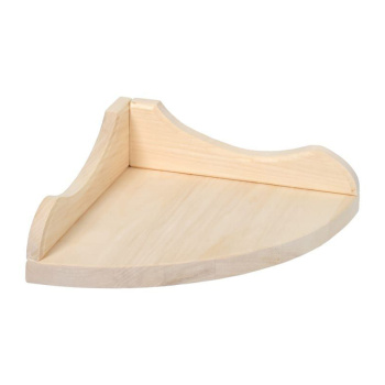 Полка угловая одноярусная 25х25х10см, из лиственных пород, "Банные штучки" /4