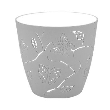 Кашпо пластм. "Butterflies" 2,5л d верха 175мм h164мм серый шторм PT401310025 ("Plast Team") *1/24