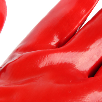 Перчатки ХБ с нитрил облив, масло-бензостойкие красные  (арт.4518) Doloni