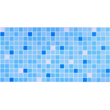 Панель ПВХ 955х480 мм Декопан, мозаика голубой микс, 0.46 м²