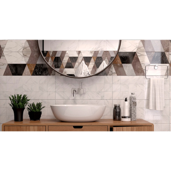 Плитка 60х25 см настенная 1.2 м² Gracia Ceramica Vinde, коричневый, геометрия, часть 2