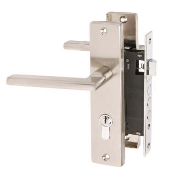 Замок врезной 61,5мм никель матовый 708К Нора-М *1/12