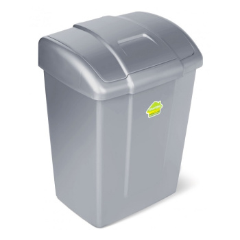 Контейнер д/мусора пластм. с откидной "плавающей" крышкой 13л "Форте" С341 ("Мартика") *1/10