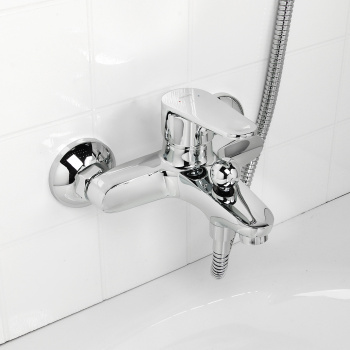 Смеситель для ванны Cersanit Cari, короткий излив, однорычажный