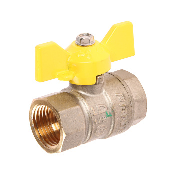 Кран шаровый 1/2" (Ø15) ГАЗОВЫЙ М/М бабочка GAZ LD Pride 47.15. (аналог ЖЗ48) *1/17