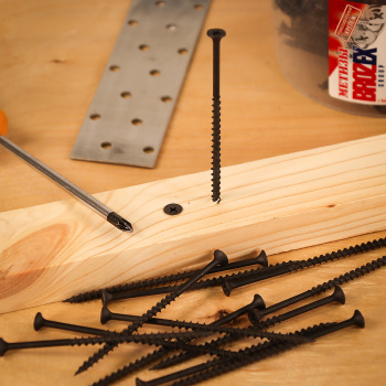 Саморез по дереву 4.8х110 мм BROZEX, крупная резьба, фосфатированные