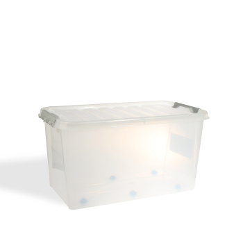 Контейнер д/хранения пластм. "Профи Комфорт" 70л 720х390х375мм на кол. Прозр. арт.799 (Полим-т)*1/3