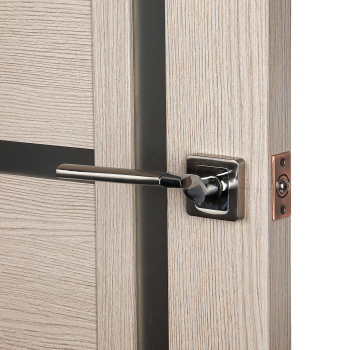 Дверное полотно остекленное 2000х800х36 мм BROZEX-WOOD Comfort-6, лиственница капучино 3D