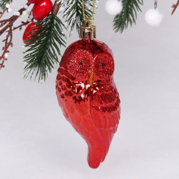 Ёлочная игрушка Сказочная сова 4*4,5*10,5 см, красный