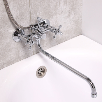 Смеситель для ванны Milardo Duplex, длинный излив, двухвентильный