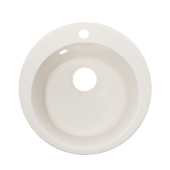 Мойка из искусственного камня круглая белый гранит матовая AGATA 30/Q15 (475*375) *1