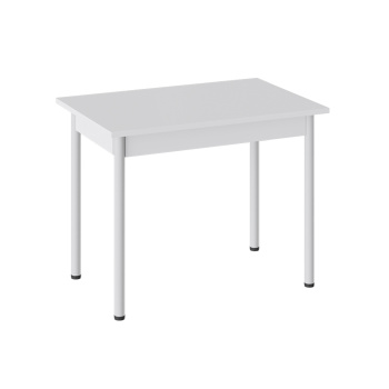 Стол обеденный прямоугольный нераздв.Родос Тип 1 950х640х750мм белый+опора d40 Белый муар Трия*1