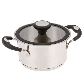 Кастрюля нерж. "TRAMONTINA" "Solar silicone" 1,85л Стекл.кр., с термораспр.дном 62124/163-TR *1/4