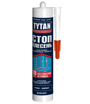 Герметик санитарный 280 мл TYTAN Стоп плесень, силиконовый, нейтральный, бесцветный