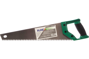 Ножовка по дереву 400мм по сырой древесине Прямой зуб Runex Green арт.577441 *1/6/24