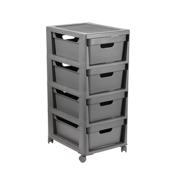 Комод пластм. "Luxe" Серый 4 ящика 300x385x690мм арт.433246711 ("Бытпласт") *1