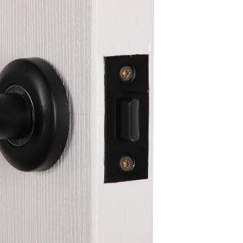 Комплект двери Даллас, 2000х600 мм, полотно, погонаж, фурнитура, дуб белый/черный лакобель