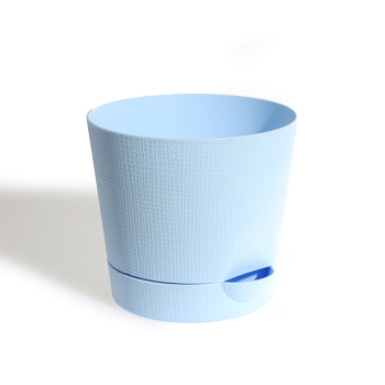 Кашпо пластм. "Le Parterre" 1,4л d верха 150мм h135мм с поддоном Голубой 203-5 (Tek.A.Tek)*1/24