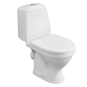 Унитаз-компакт Santeri Соната Комфорт, косой выпуск, 2 режима, сиденье с микролифтом