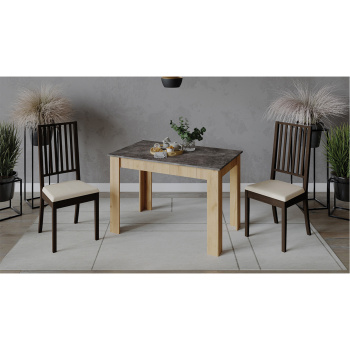 Стол обеденный прямоугольный нераздв.Промо Тип2 1100*670*735мм Дуб Крафт золотой/ателье темное*1